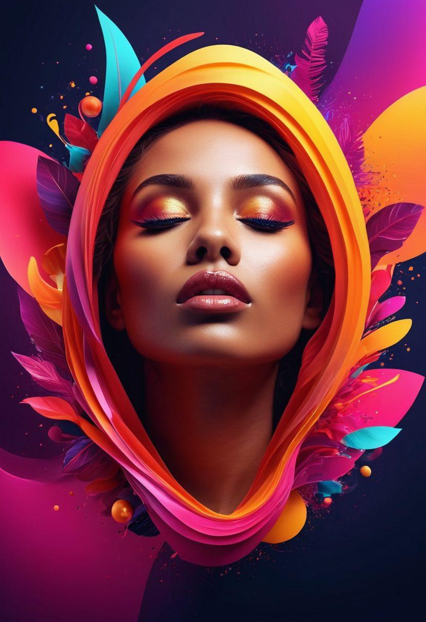 A striking montage showcasing the versatility of PNG files in sexual graphic design. Feature bold and sensual imagery, including fluid abstract shapes, vibrant colors, and suggestive silhouettes. Incorporate elements of digital design like layers and transparency effects to emphasize the power of PNG. The background should blend from soft gradients to saturated tones, creating a pulsing vibe. 3D elements enhance the depth and allure of the visuals.